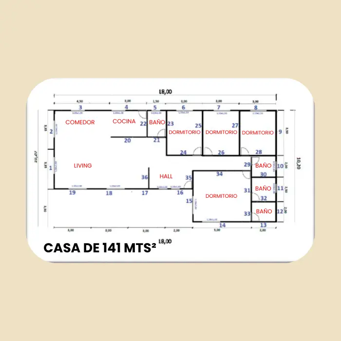 Casa Prefabricada 141 m² — Casas González - Imagen 2