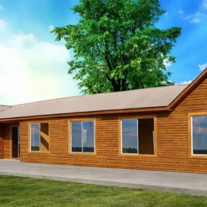 casa prefabricada 108 metros cuadrados Chile, casa prefabricada 5 dormitorios techo 6 aguas Biobío, casas prefabricadas González 108m2, casa prefabricada grande madera sur de Chile, casa prefabricada familiar amplia Región del Biobío